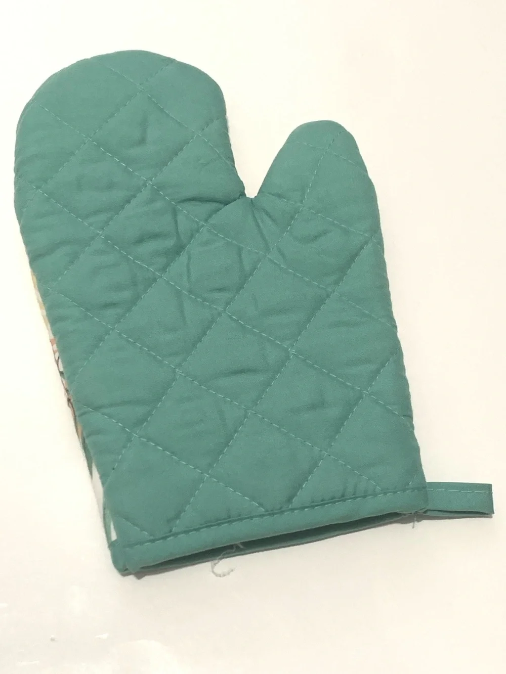 Tropical Leaf Oven Mitt in Green and Cream